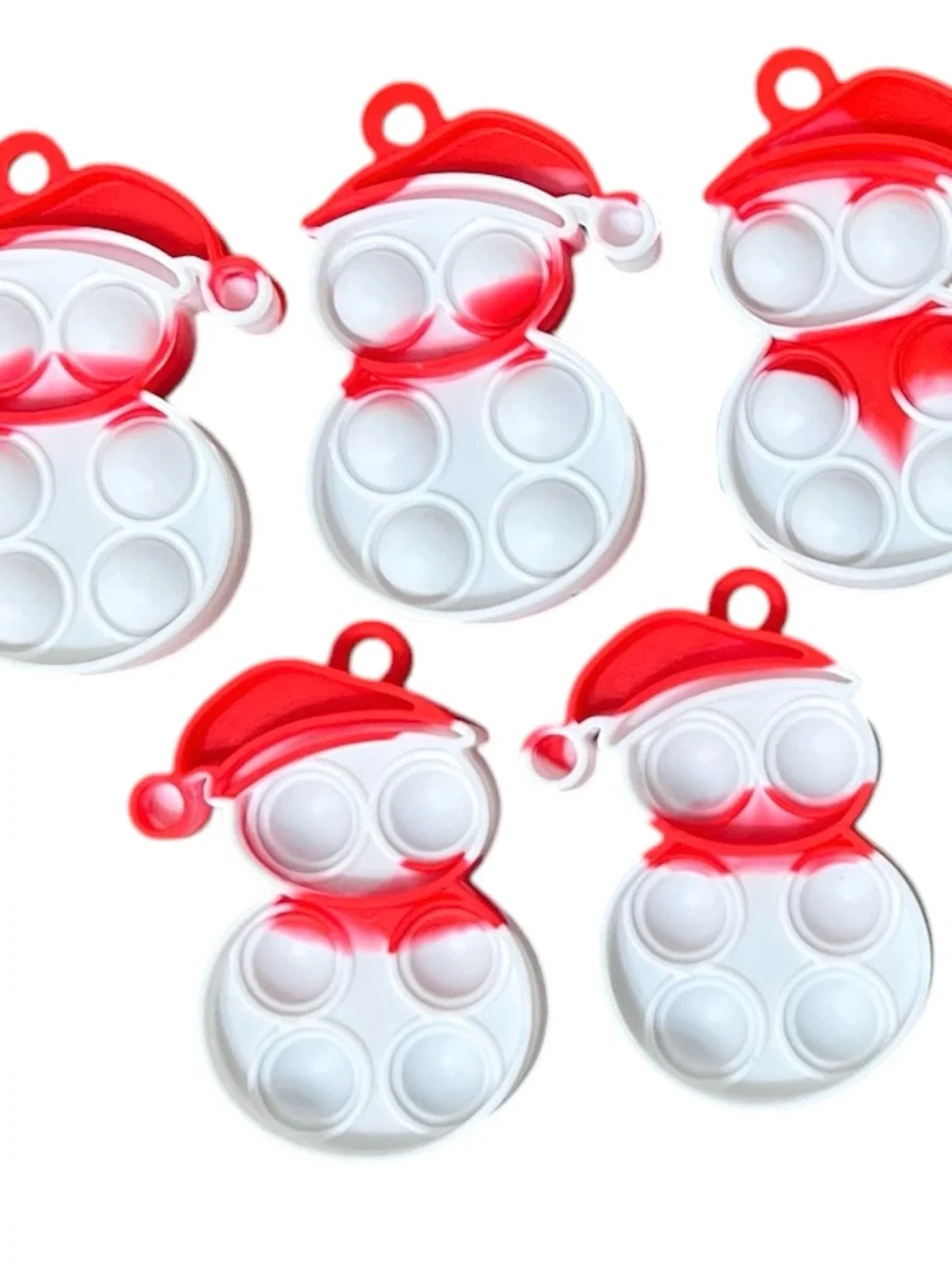 44 Assorted Holiday Silicone Pop-It Fidget Toys - Multi-Color